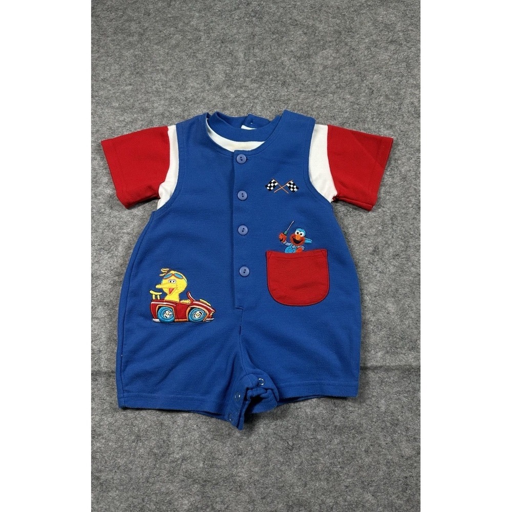Vintage Y2K Sesame Street Kids Big Bird Elmo 18 Months